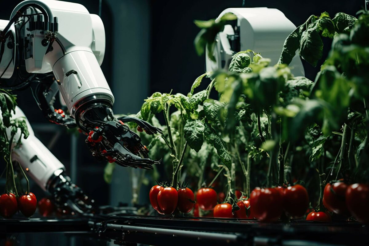 ki businessfotos forschung roboter hydroponic farming